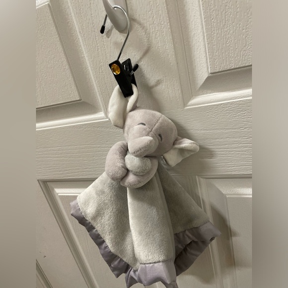 Carters Gray Elephant Plush Lovey Baby Security Blanket - Picture 8 of 9